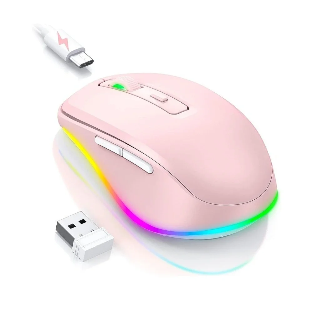 Pink Keyboad & Wireless Mouse